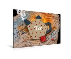 Premium Textil-Leinwand 75 x 50 cm Quer-Format ORIGAMI - Teekanne | Wandbild, HD-Bild auf Keilrahmen, Fertigbild auf hochwertigem Vlies, Leinwanddruck von Marion Krätschmer