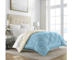 Sleep Restoration Daunendecke, wendbar, Hotelqualität, hypoallergen Twin/Twin XL Himmelblau/elfenbeinfarben