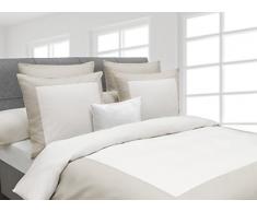 Heckett Lane Wendebettwäsche 100% Baumwolle Perkal Lina 135 Off-White/Bleached Sand