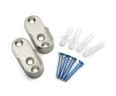 HJ Garden Ovaler Schrankstangen-Ende, für Möbel, Zubehör, Kleiderschrank, Röhrenhalter