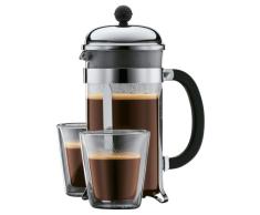 Bodum k10109 – 16 Chambord Canteen Set Kaffeemaschine mit 2 Gläser doppelwandig