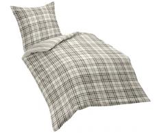 Fleuresse lech 602623 Fb. 7 Flanell-Bettwäsche / 155 x 220 silber