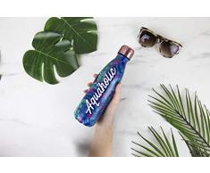 Gift Republic GR450084 Aquaholic Beach Wasserflasche, Metall