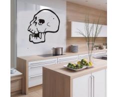 INDIGOS 4052166017497 Wandtattoo W126 Totenkopf, Fantasy Wandaufkleber 80 x 65 cm, türkis