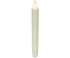 Boston Warehouse Mystique Flammenlose Taper Kerze, elfenbeinfarben, 8-inch