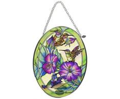 Amia hummertime, Kolibri Glas Suncatcher, 17,8 cm hoch, farbenreiche