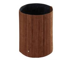 Wenko 18197100 Papierkorb Bamboo - Bambus, Ø 24 x 30 cm, dunkelbraun