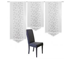 Home Fashion Schiebevorhang Jacquard Set, Stoff, weiß, 160 x 57 cm, 3-Einheiten