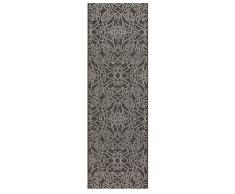 Vallila Soulmate Teppich 80x250 cm grau weiß Flachgewebe Modern Flurteppich, Grauweiß, 250cm x 80cm