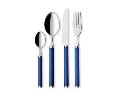 Villeroy & Boch Play! Blue Ocean Tafelbesteck, für bis zu 6 Personen, 24-teilig, Edelstahl, Griff aus blauem Kunststoff