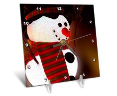 3dRose Tischuhr, Mehrfarbig, 15,2 x 15,2 cm