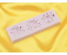 Teigschaber 13128Â 8Â x 24Â x 2Â cm pink flexique Bouquet Silikonform