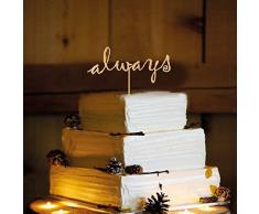 Rustic Wedding Cake Topper - Personalized Monogram Cake Topper - Mr and Mrs - Cake Decor - Bride and Groom - Always