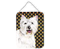 Caroline s Treasures sc9180ds1216 Westie Candy Corn Halloween Hochformat Wand oder Tür Aufhängen Prints, 40,6 x 30,5 cm Multicolor