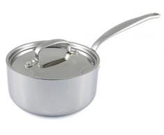 GreenPan Barcelona Stieltopf aus Edelstahl, antihaftbeschichtet, 3 l 2 Quart grau