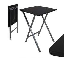 Dcasa Klapptisch, quadratisch, Schwarz, 48 x 48 x 65 cm