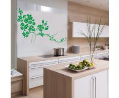 INDIGOS 4052166144049 Wandtattoo w657 sehr schöne Blume Wandaufkleber 120 x 87 cm, grün