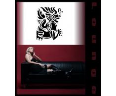 INDIGOS 4052166022088 Wandtattoo W136 Drache, Ornamente, Fantasy Wandaufkleber 80 x 64 cm, türkis