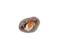 GSC 18121 Katzenfigur Calico in Decke, 16,5 cm, braun