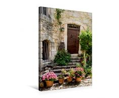 Premium Textil-Leinwand 50 x 75 cm Hoch-Format Provence - Eingang in Oppedes le Vieux | Wandbild, HD-Bild auf Keilrahmen, Fertigbild auf hochwertigem Vlies, Leinwanddruck von Thomas Seethaler