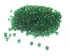 liying 4,5 mm Acryl Farbe Faux Diamant Rund Kristalle Treasure Gems für Tisch Scatter, Vase, Tütenfüller, Arts & Crafts, Hochzeit Dekoration (2000 pcs) smaragdgrün