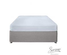 Serene Plain Dye Pflegeleichtes Spannbetttuch, 32 cm tief, Duck Egg, Einzelbett