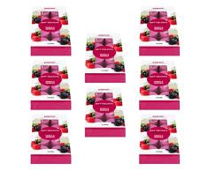 Pajoma Teelichte Roses & Berries, 8er Pack (8X 8 Teelichte) in Polycarbonat Hülle