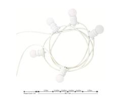 Girard Sudron 158014-E27 Gürtelleuchte, 5 Lampen, 2 x 1,5 mm2, Weiß