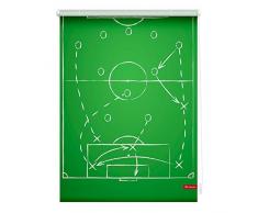 Lichtblick Rollo Klemmfix, 100 x 150 cm mit Motiv Spieltaktik - Grün Weiß Montage ohne Bohren, moderner Sicht-und Sonnenschutz, Motivrollo, lichtdurchlässig & Blickdicht