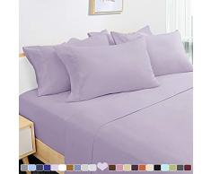 HOMEIDEAS Extra weiches Bettwäsche-Set aus gebürsteter Mikrofaser 1800 Bettwäsche – Tiefe Tasche, hypoallergen Full Lavendel