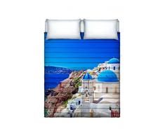 DISCOVERY qdisc061pt Steppdecke, Mikrofaser, Mehrfarbig, Single, 170 x 270 cm