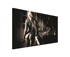 BILD WANDBILD BILDER WANDBILDER CANVAS- SEXY LADY AM PIANO 197 O1