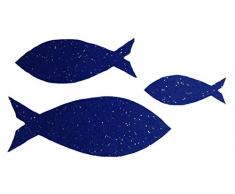 Petras Bastel News Streudeko, Fliz, blau, 18 x 12 x 5 cm