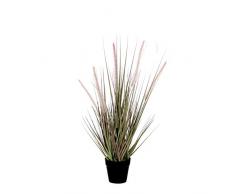 MICA Decorations Dogtail Gras violett in Plastik Topf d10cm-h53cm Kunstpflanze, PVC, Purple, 40 x 40 x 53 cm, 48-Einheiten