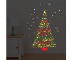 Walplus COM-WS4027 Französisch Spruch Weihnachtsbaum / WS3036 Mond Sterne Leuchtende, Vinyl Mehrfarbig, 24 X 35 X 20 CM