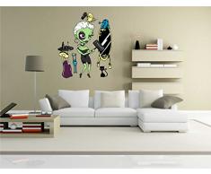 Indigos KAR-Wall-clm011-58 Wandtattoo fÃ¼rs Kinderzimmer clm011 - Lustige kleine Monster - Frau mit Make-upl - Wandaufkleber 58 x 68 cm