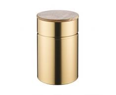 Typhoon Modern Küche Metallic GroÃe Vorratsdose, Stahl, Gold, 13,5 x 13,5 x 20,8 cm