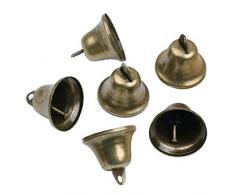 mollensiuer Glocken im Vintage-Stil, Bronze, für Töpfchentraining, Hundeglocken, Weihnachtsglocken und andere Bastelprojekte, 38 mm Durchmesser, 12 Stück