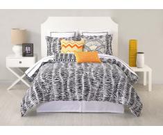Trina Turk Bettwäsche-Set, Zebrastreifen, für Doppelbett, Schwarz