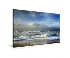 Calvendo Premium Textil-Leinwand 75 cm x 50 cm quer, Weststrand | Wandbild, Bild auf Keilrahmen, Fertigbild auf echter Leinwand, Leinwanddruck Menschen Menschen