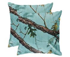 LOOGU Kissenbezüge für Outdoor, Schlafzimmer, Auto, Wohnzimmer, Büro, Esszimmer, 2 Stück 2 Packs, 18x18 B-light Blue