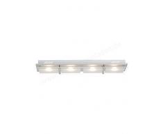 Brilliant World LED Deckenleuchte Wandleuchte 66x14cm 4 flg chrom Glas 1600 Lumen, Samsung-LED integriert