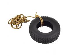 Fred & Friends Swing Time Futterstation für Vögel in Form Einer Reifenschaukel Swingen schwarz