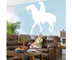 INDIGOS WG30456 Wandtattoo w456 Pferd Rodeo Wandaufkleber 120 x 118 cm, weiß