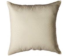 Deconovo Kissenbezug aus Velourslederimitat, geprägt, geometrisch, quadratisch, geometrisch, mit Futter für Stuhl, 45,7 x 45,7 cm, Marineblau