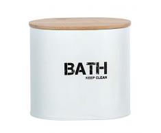 WENKO Badbox Gara mit Deckel - Aufbewahrungsbox, Badkorb, Stahl, 14.5 x 13.5 x 10.5 cm, Weiß