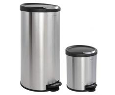 happimess HPM1001A Oscar Round 8-Gallon Mülleimer, Edelstahl