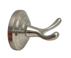 Colester Direct Bademantel und Handtuchhaken Satin/Nickelfarben