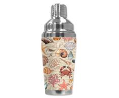 mugzie 4305-shaStrand Kämmen Cocktail Shaker mit isolierter Neoprenanzug, 16 oz, schwarz