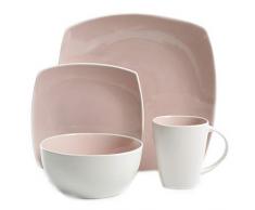 Gibson Elite Soho Lounge Bright Blush 16 pc Dinnerware Set Pink